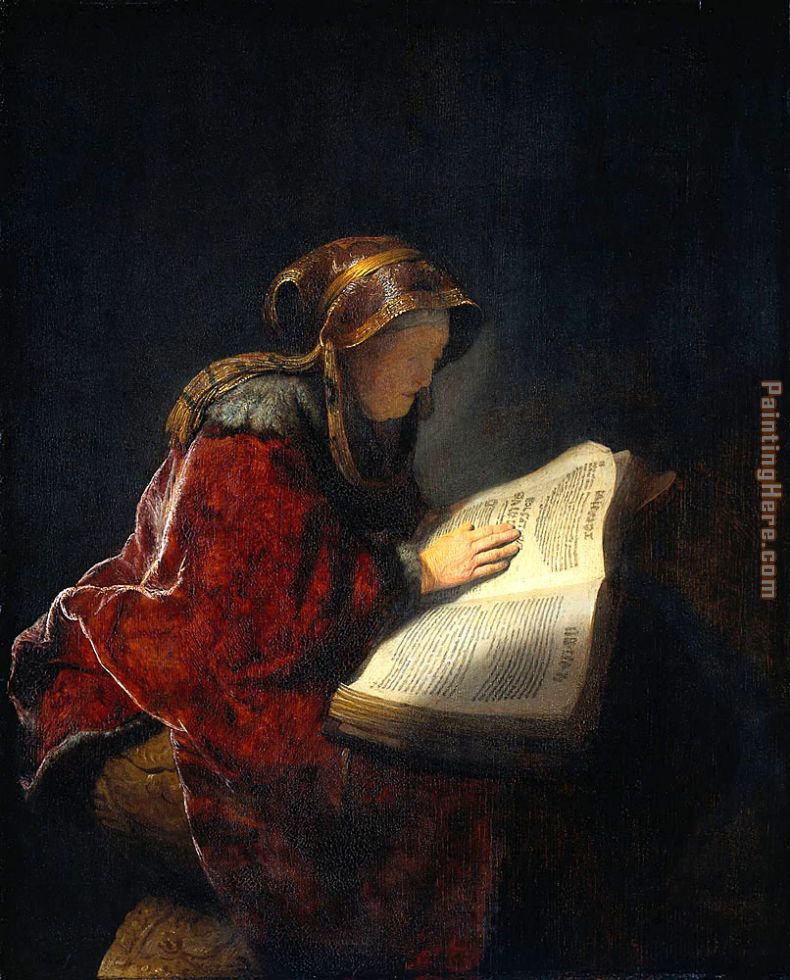 Rembrandt's Mother The Prophetess Anna painting - Rembrandt Rembrandt's Mother The Prophetess Anna art painting